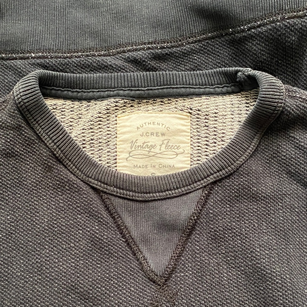 J. Crew Men's Black Charcoal Crewneck Sweater
